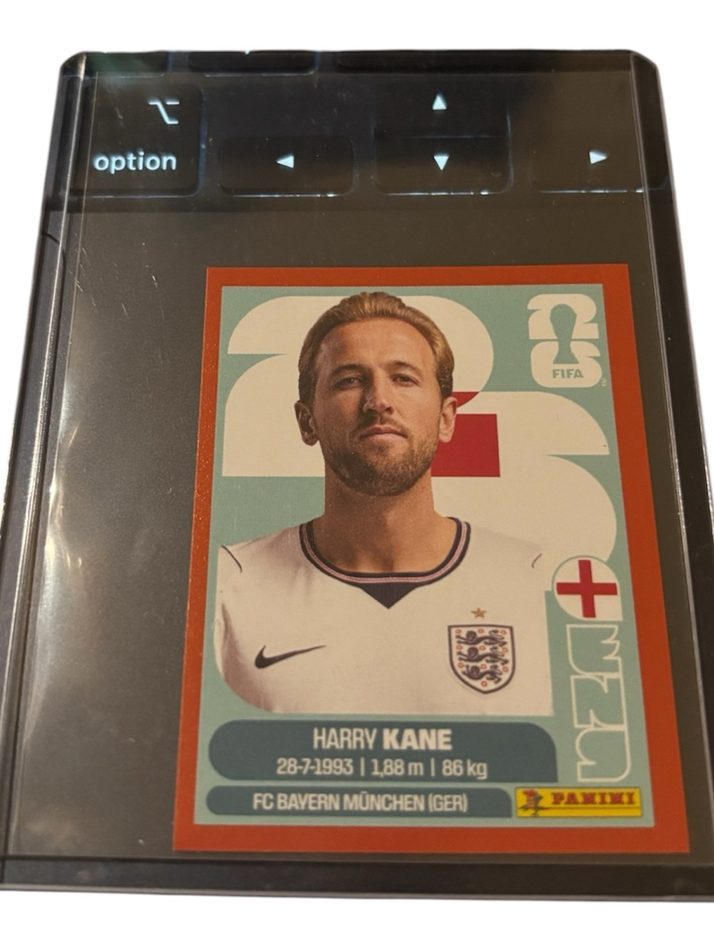 Panini World Cup 2026 Sticker - Red Border - Harry Kane